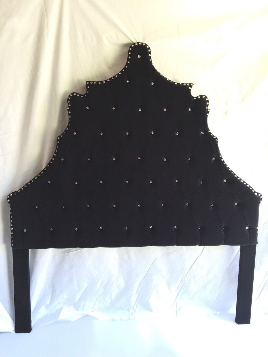 Queen Size Headboard Black Velvet Headboard Tufted Headboard Queen
