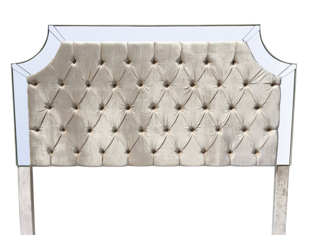 White Faux Leather King Size Headboard Tufted Upholstered Headboard