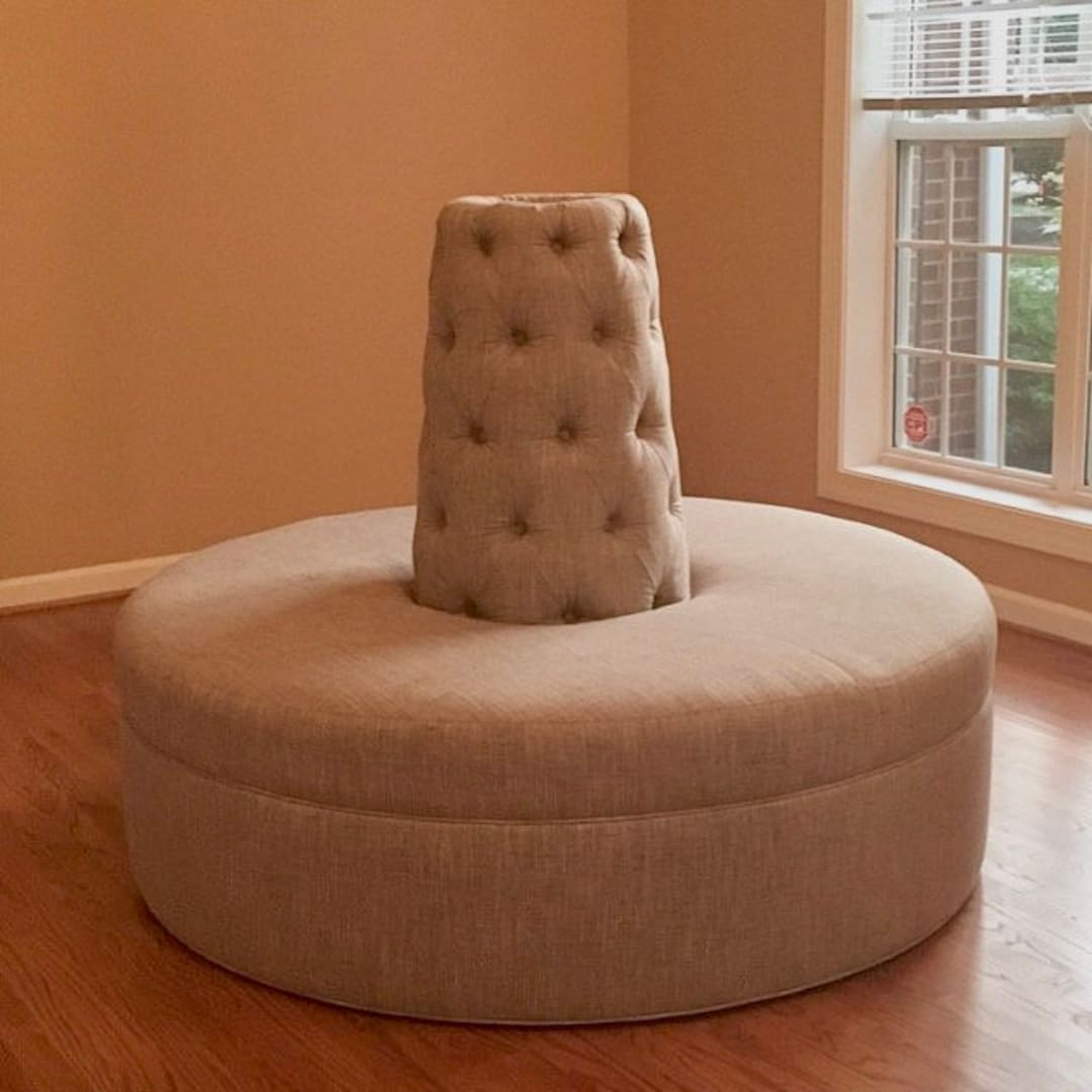 Circle Sofa Round Sofa Bench Banquette Tufted Circular Booth Lobby Round Chair Sofa Lobby Seat Round Tufted Sofa Round Banquette Seating Etsy