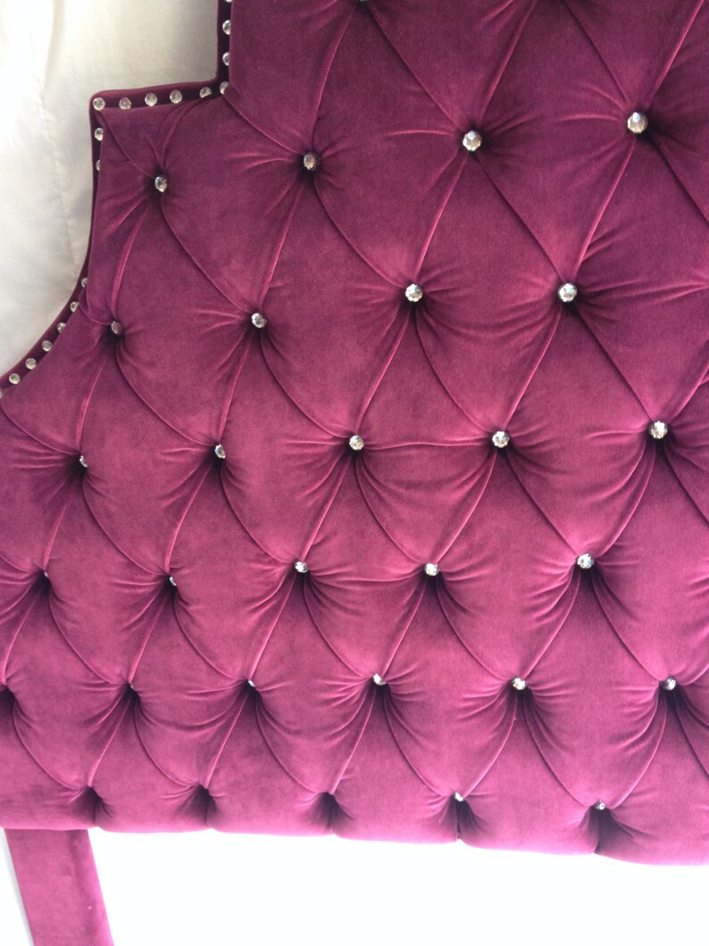 Morning Sun Tufted Headboard with Rhinestones Custom Made to Etsy