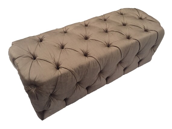 Tufted Bench Upholstered Bench Bed Bench Velvet Bench Side Etsy