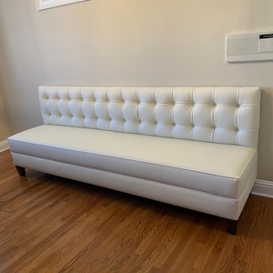 FREE SHIPPING Dining Bench Upholstered Kitchen Bench Custom Upholstered Banquette Booth Custom Booth Dining Room Seating Custom Bench Dining