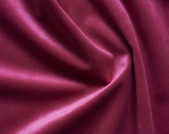Raspberry Red Velvet Upholstery Fabric by the Yard - Raspberry Velvet Raspberry Red Velvet Fabric