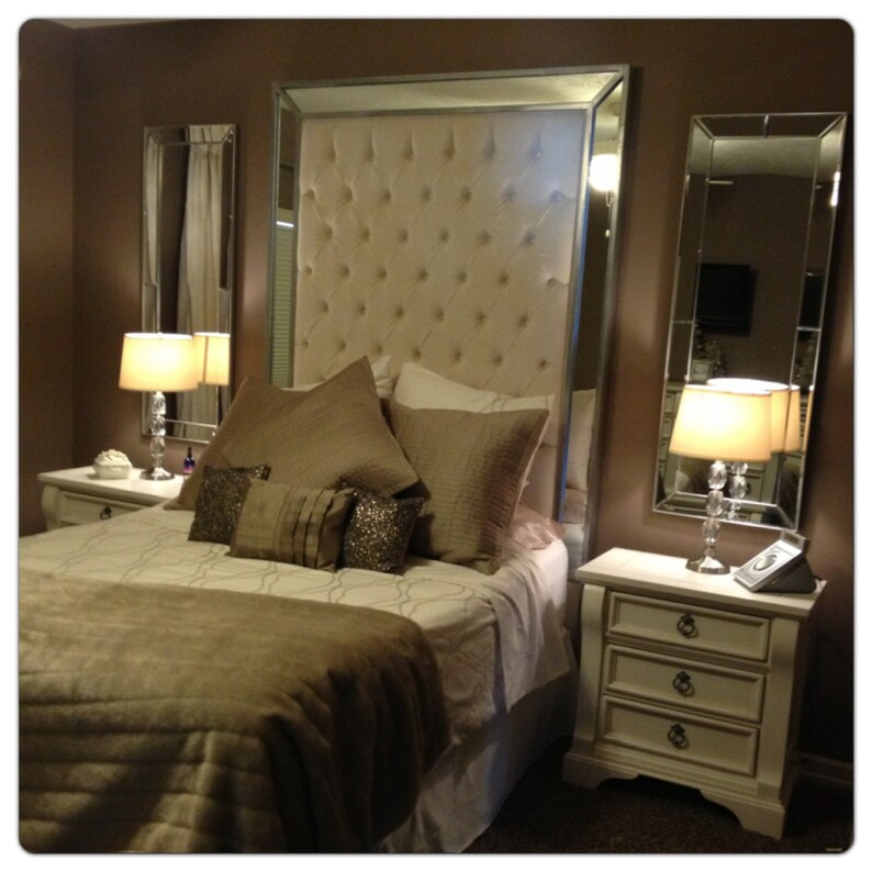 Headboard With Mirrors Extra Tall Queen Size Headboard With Mirrors Extra Tall Queen Size Upholstered Wit