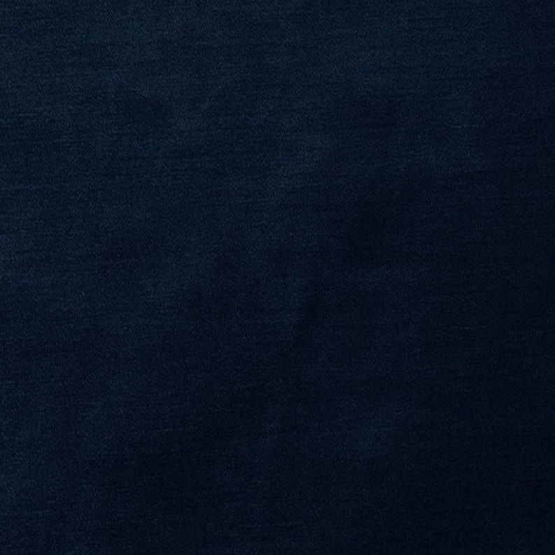 Midnight Deep Blue Velvet Upholstery Fabric by the Yard Etsy