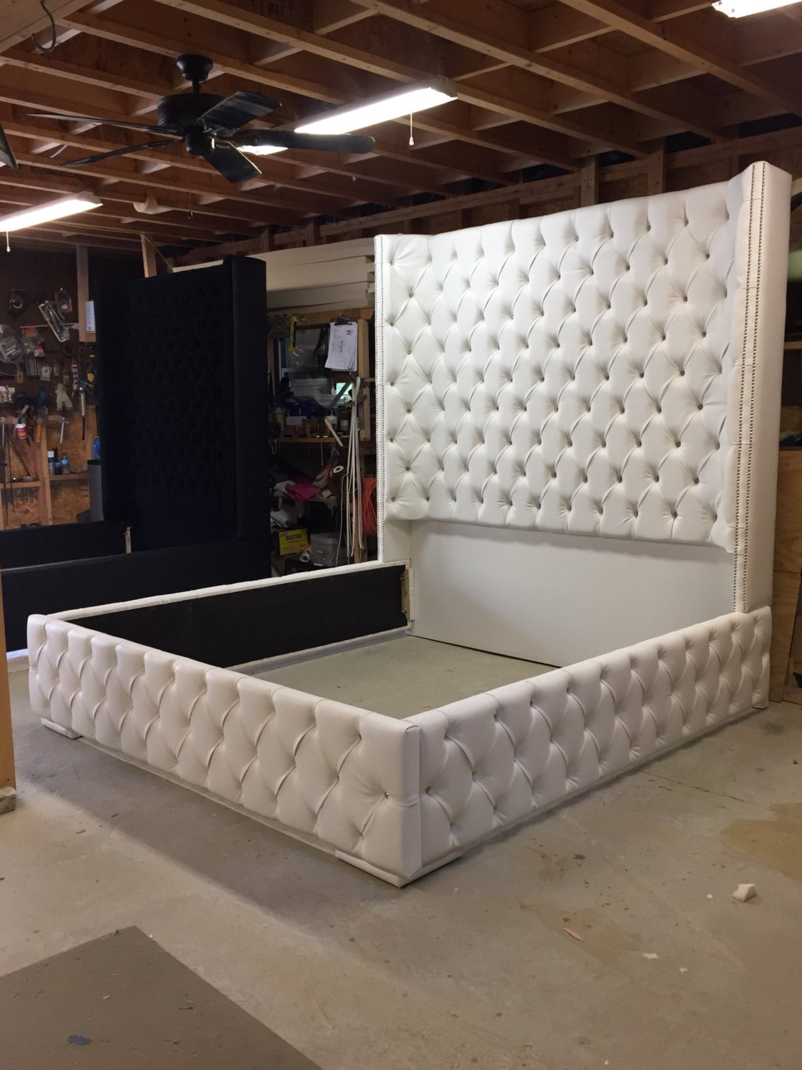 King size tufted bed deals