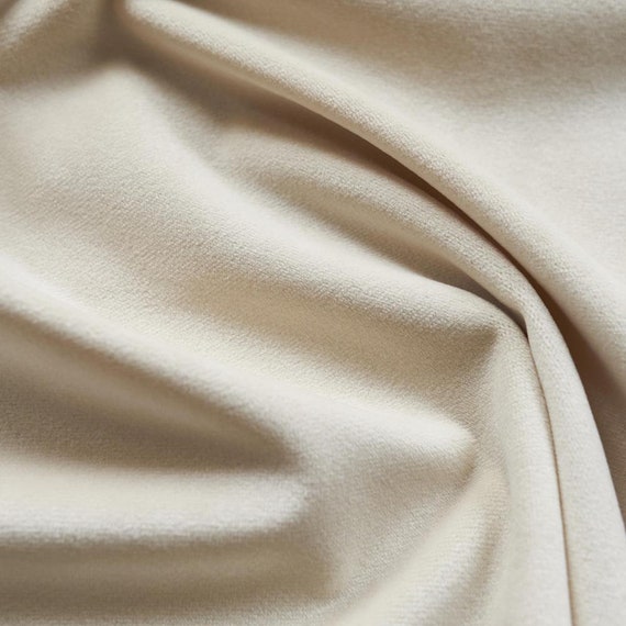 Eggshell White Velvet Upholstery Fabric by the Yard Eggshell Etsy