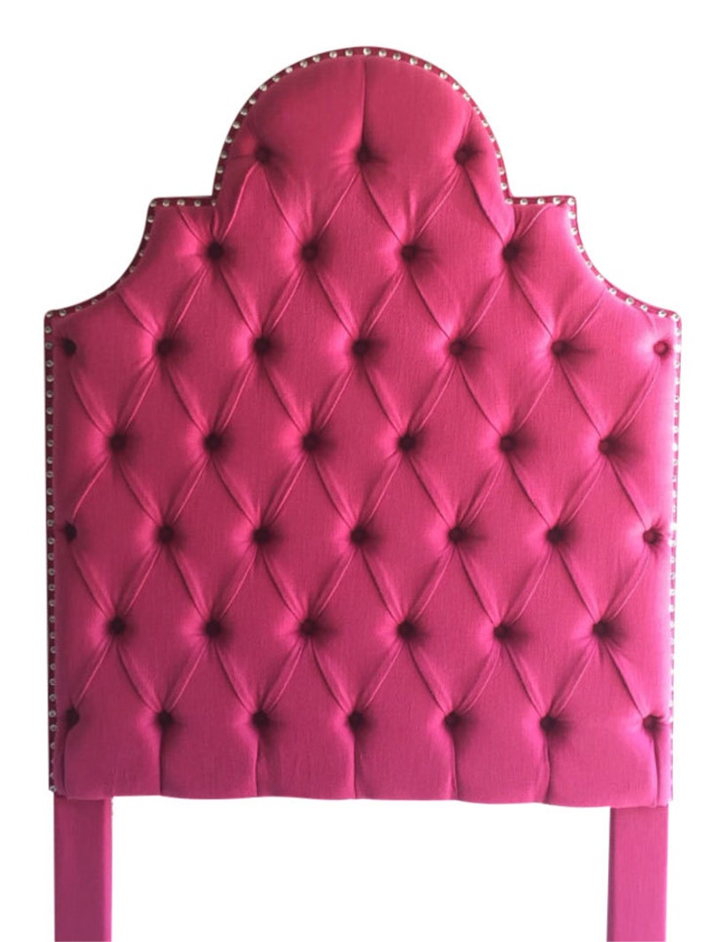 Twin Size Upholstered Headboard Tufted Headboard Pink Bed Etsy