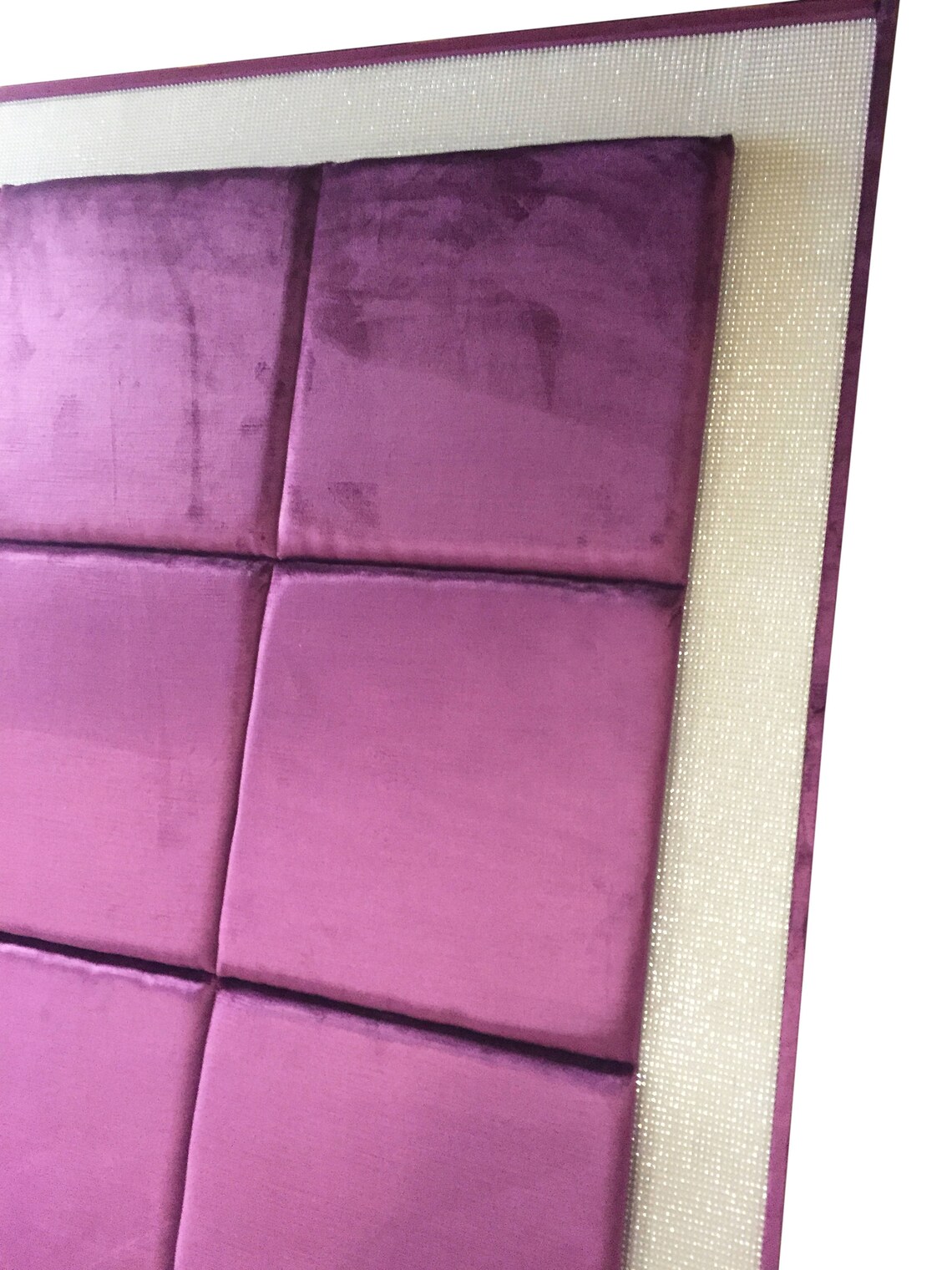 Purple Velvet Bed Extra Tall Headboard Purple Velvet King Size Etsy UK