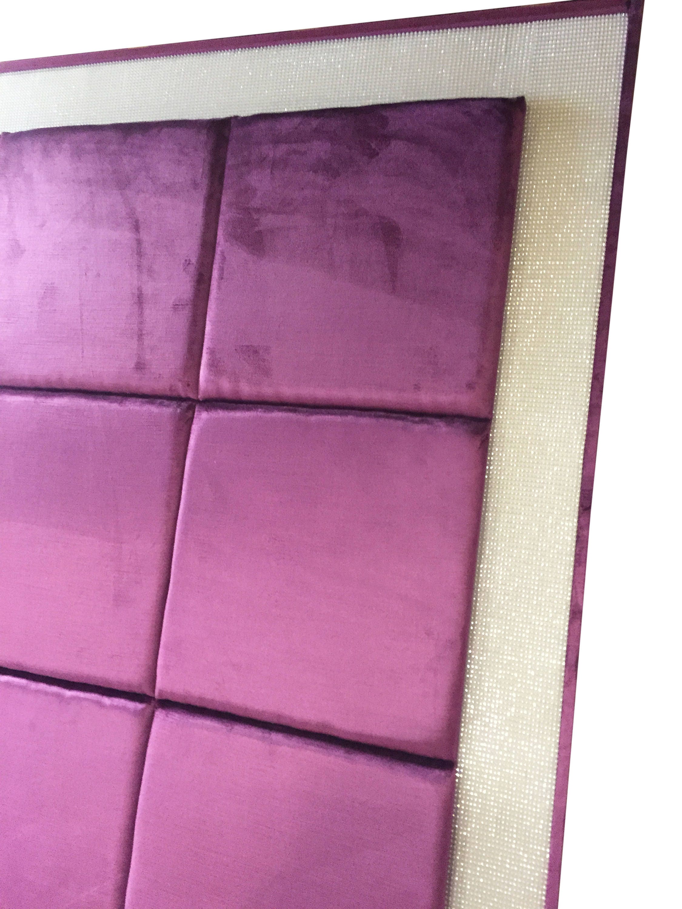 Purple Velvet Bed Extra Tall Headboard Purple Velvet King Size Etsy