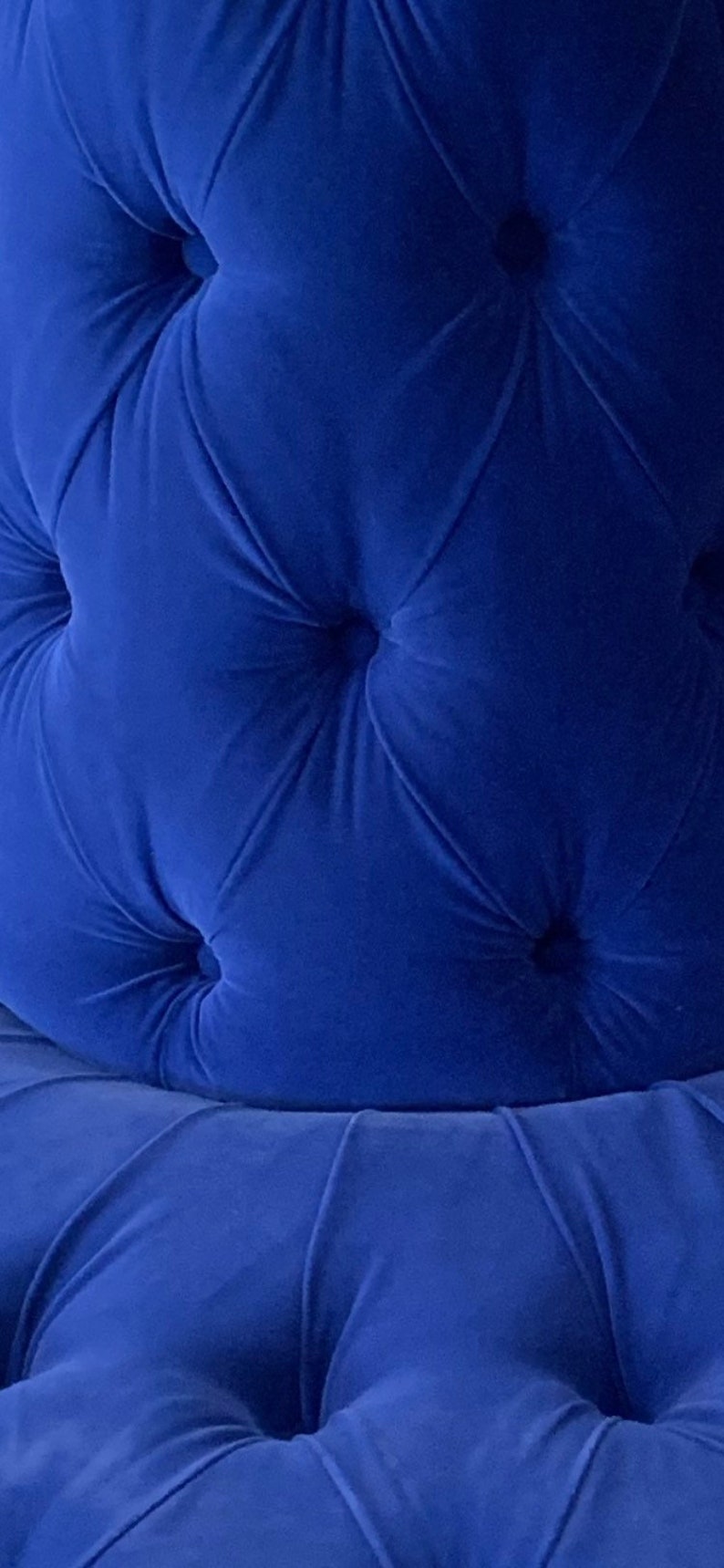 Tufted Circular Sofa Round Banquette Royal Blue Velvet Tufted | Etsy