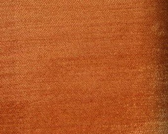 Burnt Orange Velvet Upholstery Fabric by the Yard - Burnt Orange Velvet Copper Velvet Fabric