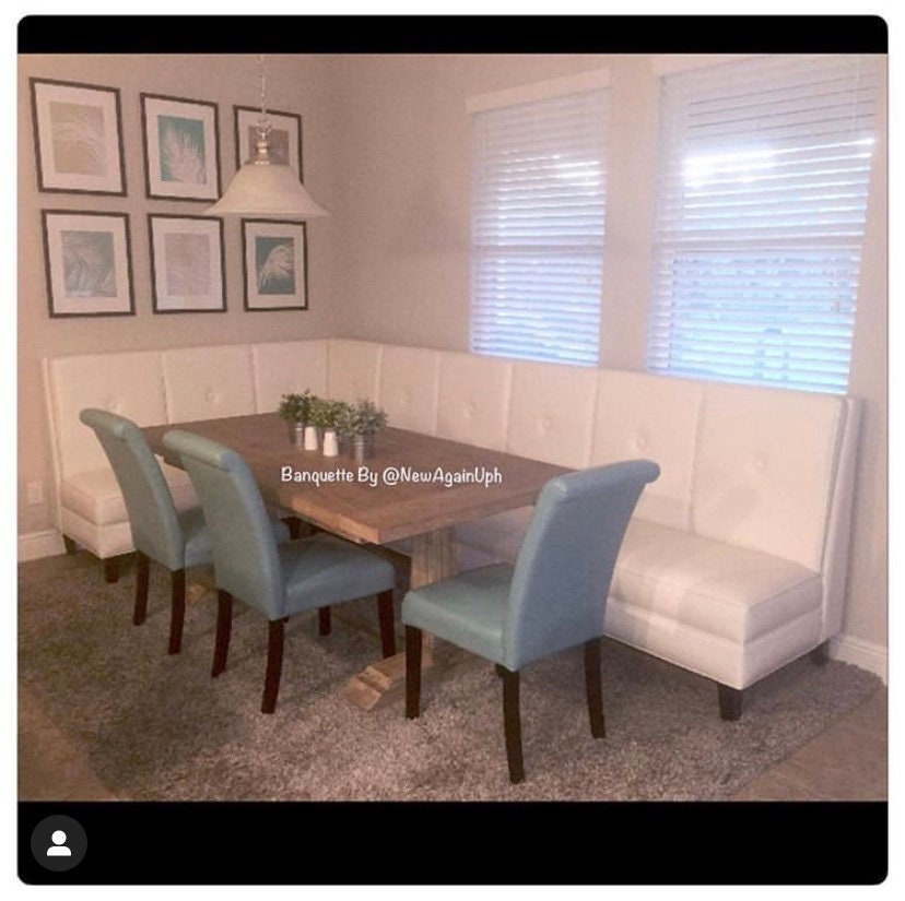 Upholstered 2024 corner banquette