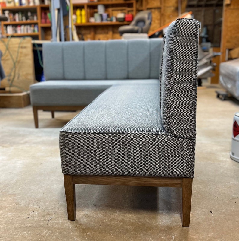 Driftwood Base Custom L-shape Banquette L Shape Bench Dining Bench ...