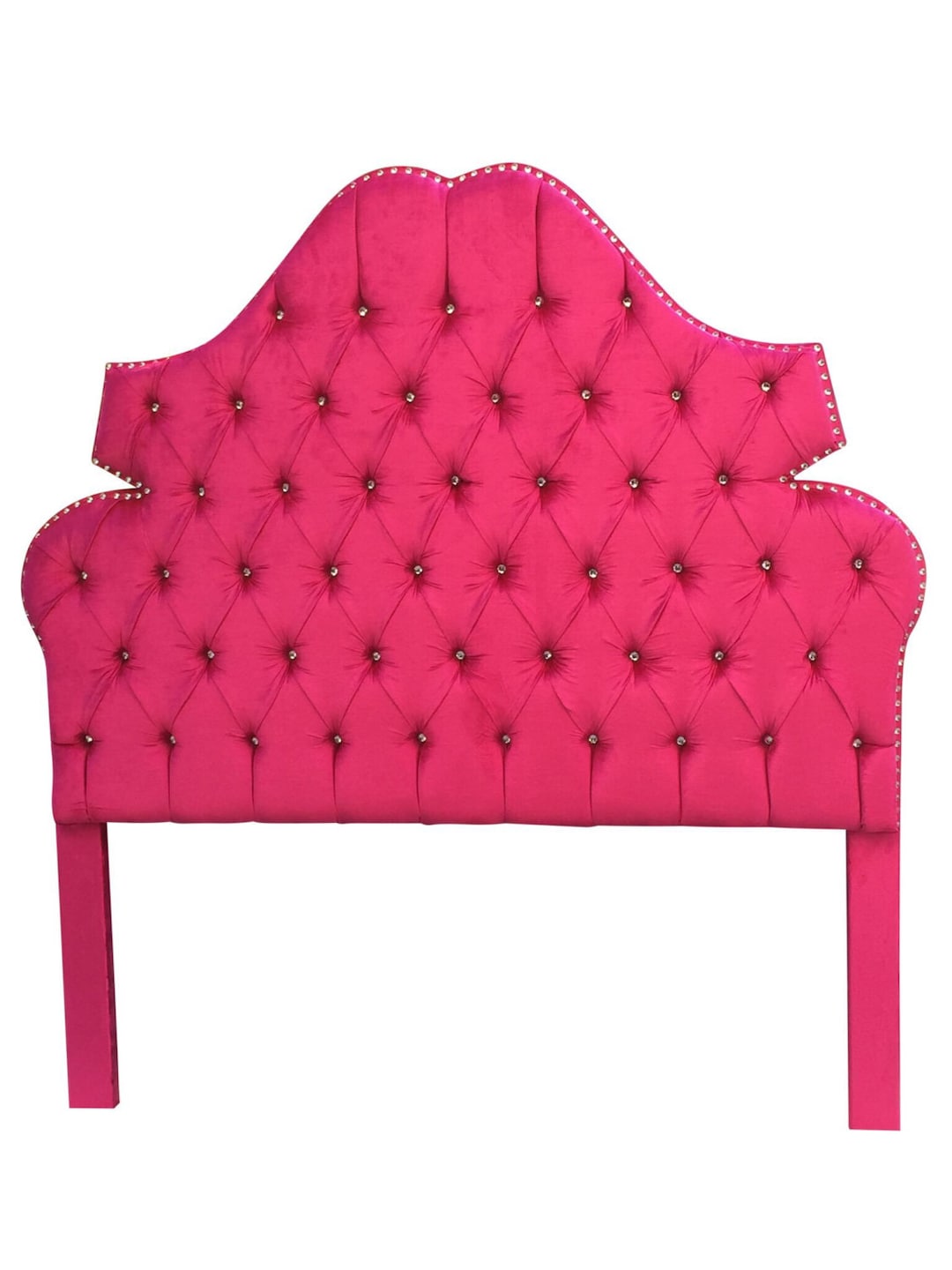 Upholstered Headboard Hot Pink Twin Full QUEEN or KING Size Hot Pink Tufted Headboard With
