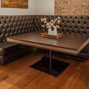 L-Shape Bench Dining Bench L Shape Tufted Upholstered Bench Kitchen Banquette Upholstered Banquette Booth Custom Booth Dining Room Seating immagine 2