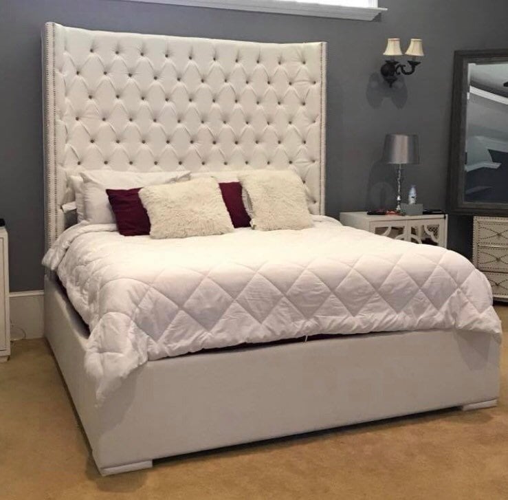 King Size Tufted Bed Luxurious Wingback, King Size Wingback Platform Bed