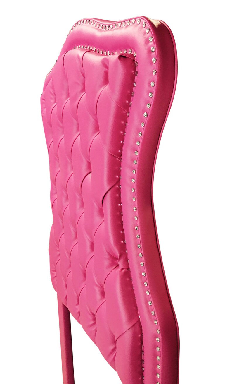 Pink Headboard Tufted Twin Size Upholstered Headboard Pink Bed Etsy