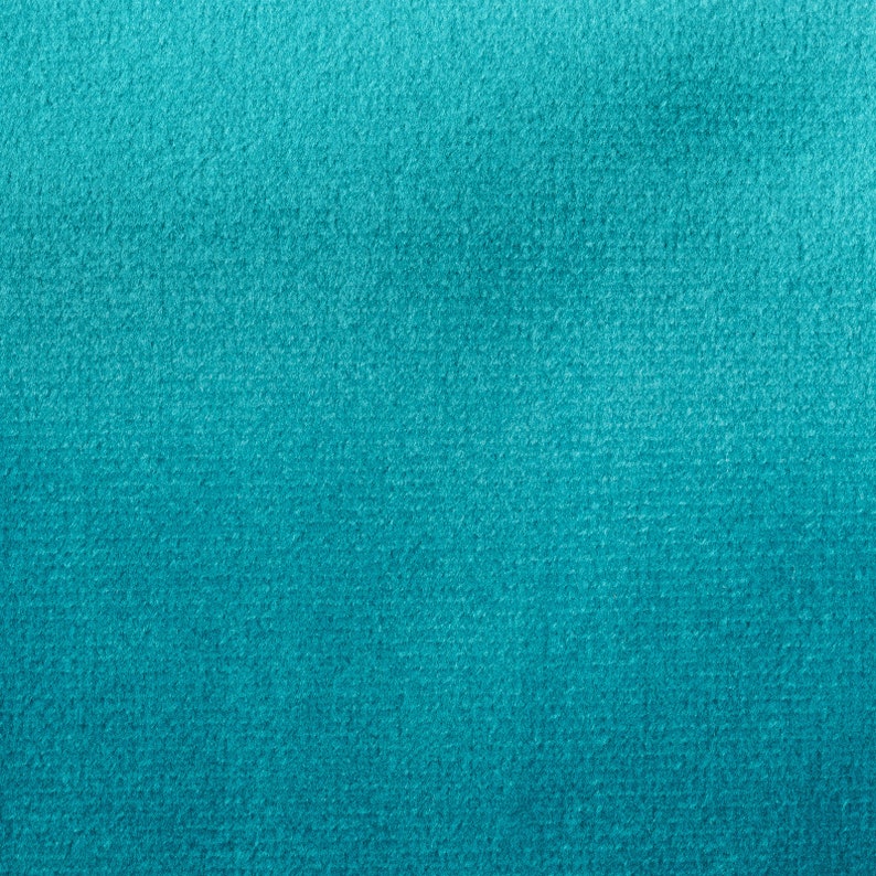Aqua Polyester Velvet Upholstery Fabric by the Yard Blue - Etsy