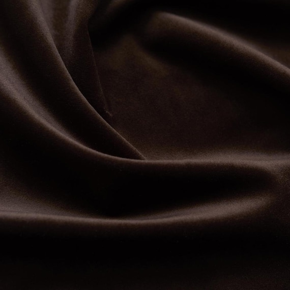 Dark Brown Velvet Upholstery Fabric by the Yard Rich Dark | Etsy