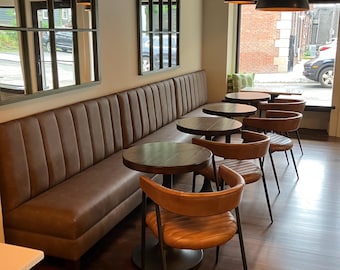 Banquette with Channels Kitchen Banquette Channel Back Upholstered Custom Bench Upholstered Banquette Booth Custom Dining Room Seating Bench