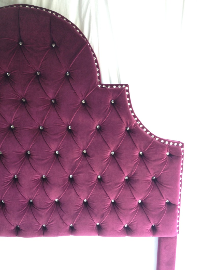 Morning Sun Tufted Headboard with Rhinestones Custom Made to Etsy