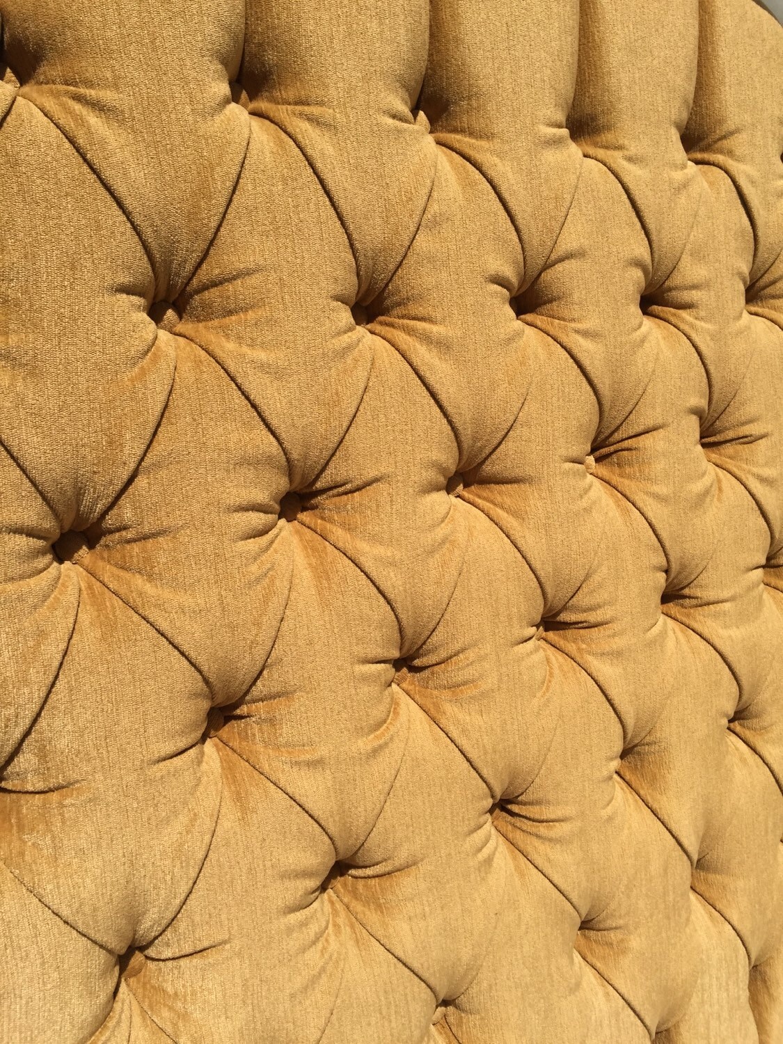 Gold Upholstered Tufted Headboard Queen Size Hollywood Regency Etsy