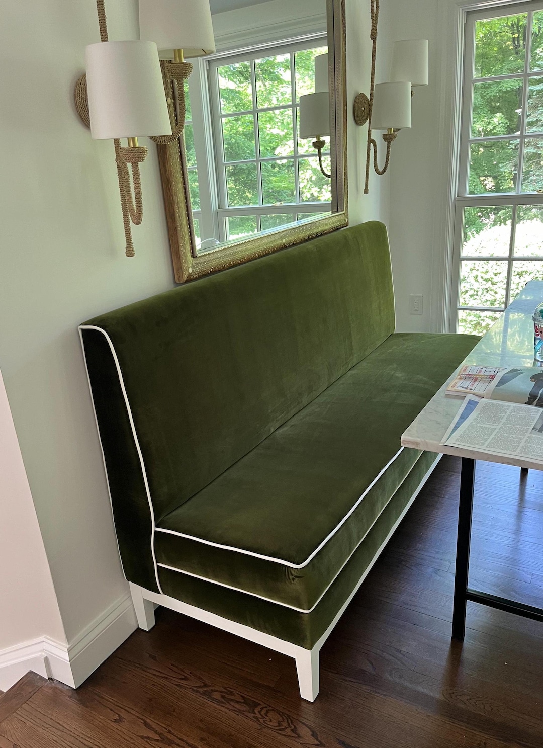 Kitchen Bench Upholstered Kitchen Bench Custom Bench Upholstered Bench ...