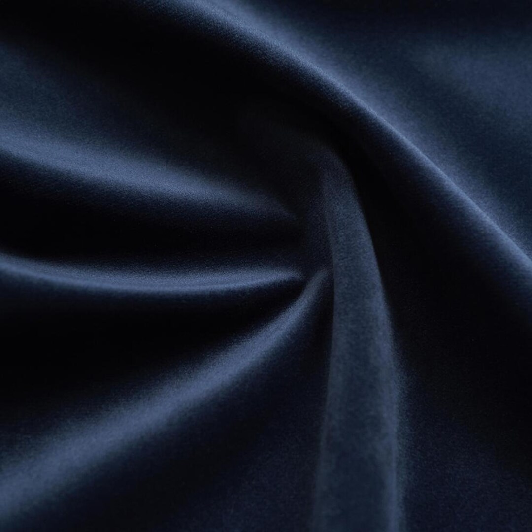 Navy Blue Velvet Upholstery Fabric by the Yard Navy Blue Velvet Dark