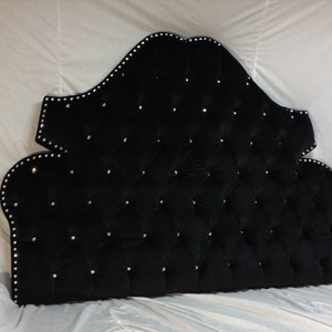 Selena Tufted Headboard with Rhinestones or Nailheads