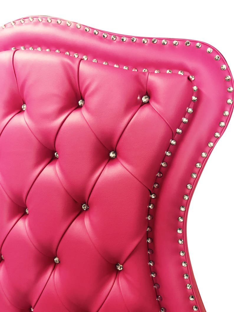 Pink Headboard Tufted Twin Size Upholstered Headboard Pink Bed Etsy