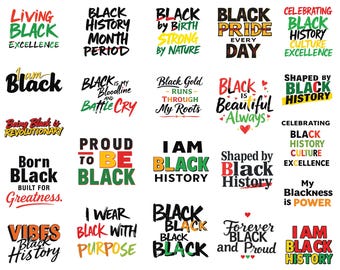 Black History Month Bundle, Black History SVG Bundle. Black History Png, African American, Black Culture, Black People, Black History Svg