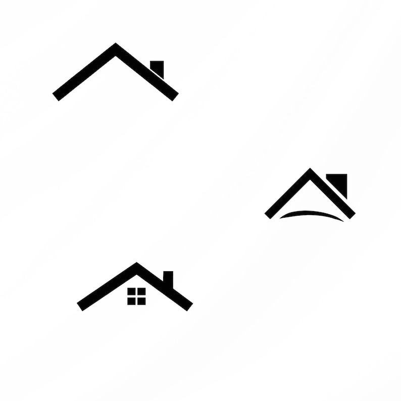 House Roof Svg Bundle, House Roof Clipart for Cricut, Roof Silhouette ...