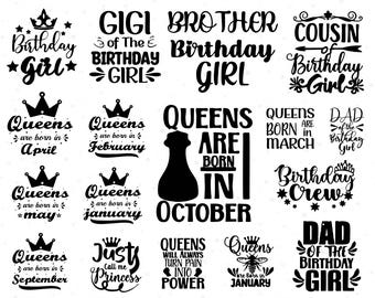 Birthday Girl Bundle Svg, Matching Birthday Svg, Birthday Girl Coquette Svg Png, Birthday Girl SVG, Birthday Girl SVG, Cut Files