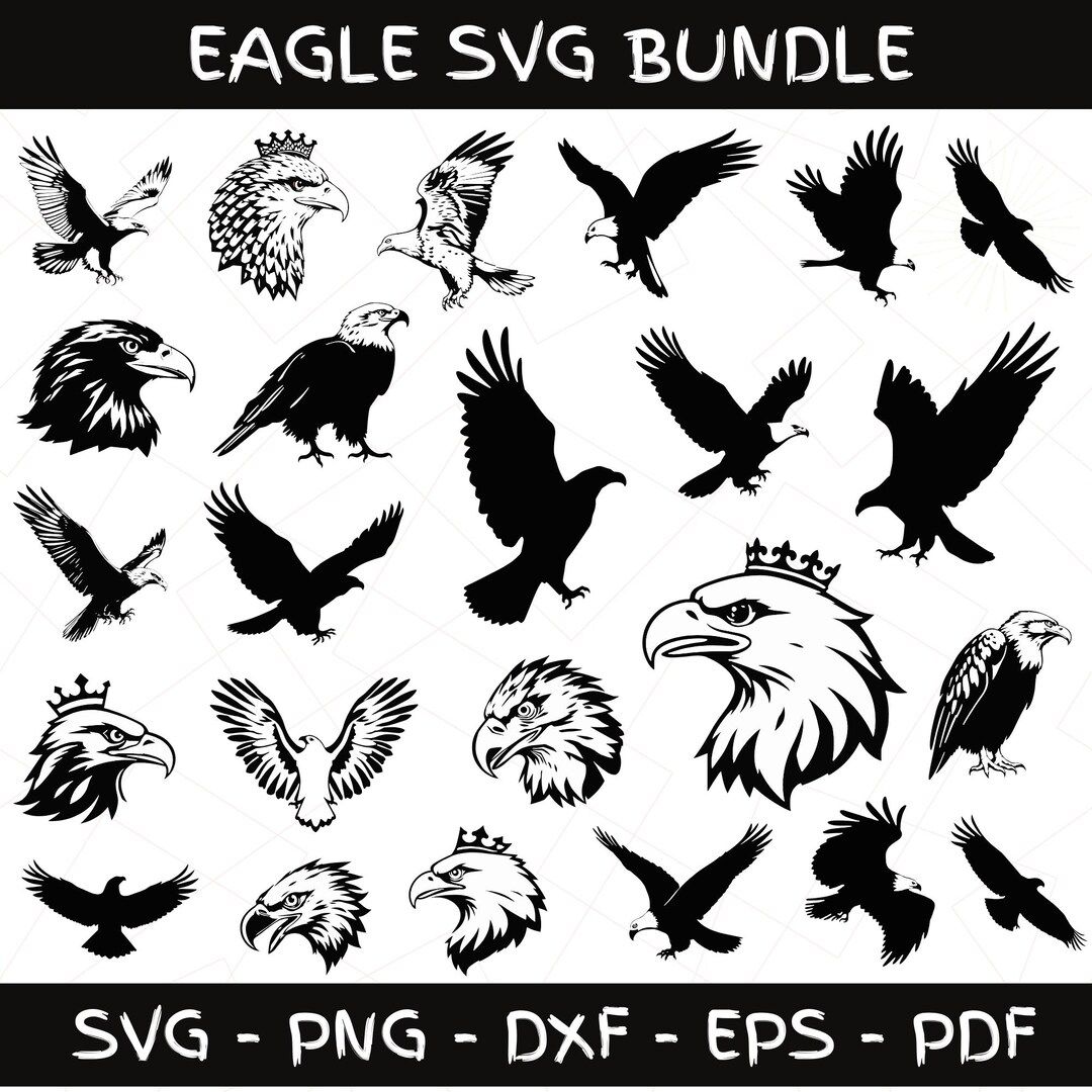Eagle Svg Bundle, Eagles Png, Svg Files for Cricut, Eagle Logo, Cup ...