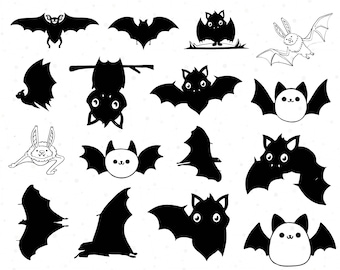 Bat SVG Bundle, Halloween Bat SVG, Bat, Night Bat SVG, Png, Svg Files for Cricut, Silhouette, Cricut, Halloween svg, Bat Cricut