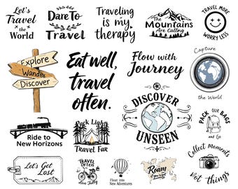 Paquete SVG de citas de viajes, SVG de viajes divertidos, SVG de viajes, Clipart de viajes, SVG de avión, Viaje de vacaciones, Archivos SVG para Cricut, SVG de vacaciones
