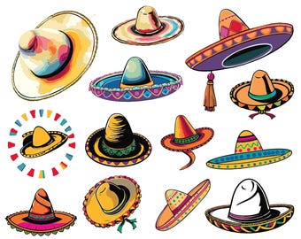 Sombrero SVG Bundle, Sombrero Png, Sombrero Cricut, Mustache Sombrero svg, Sombrero Vector, Cinco De Mayo SVG, Digital Download, PNG