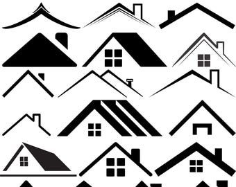 House Roof Svg Bundle, House Roof Clipart For Cricut, Roof Silhouette, House Roof Vector, House Roof Decal , House Roof Cut File.