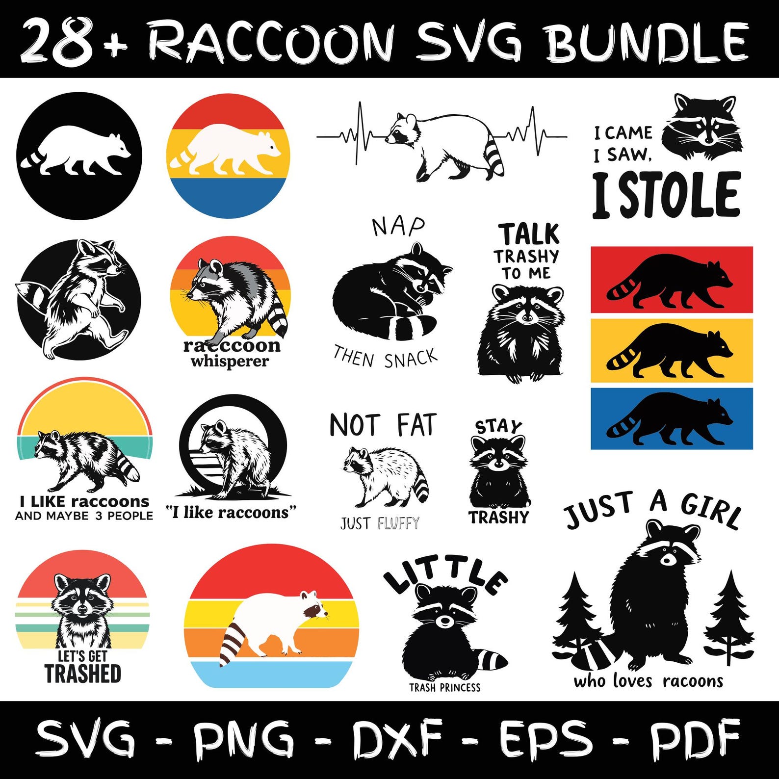 Svg Racoon Rabid Raccoon SVG Bundle, Raccoon Svg, Funny Raccoon Svg, Raccoon Png ...