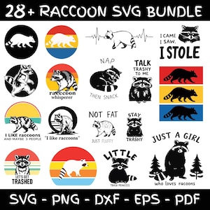 Raccoon SVG Bundle, Raccoon Svg, Funny Raccoon Svg, Raccoon Png, Clipart Racoon, Raccoon Cut File, Charming Raccoon, Raccoon Lovers SVG
