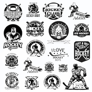 Ice Hockey svg Bundle, Hockey Clipart For Cricut, Ice Hockey Vector, Hockey Decal, Hockey Cut Files, Ice Hockey Silhouette.