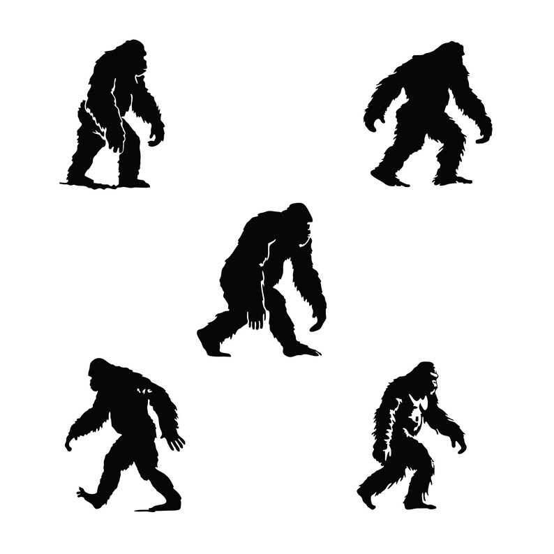 Bigfoot Svg Bundle, Bigfoot Clipart for Cricut, Sasquatch Silhouette ...