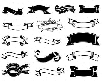 Banner SVG Bundle | Ribbon Svg | Vintage Banner Svg | Blank Banner Svg | Scroll SVG | Label Ribbon SVG for Cricut | Instant Download