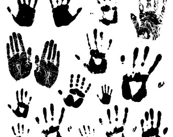 Hand Print svg Bundle, Kids School Art Clipart, Hand Print Vector, Hand Print Decal, Hand Print Cut Files, Hand Print Silhouette.
