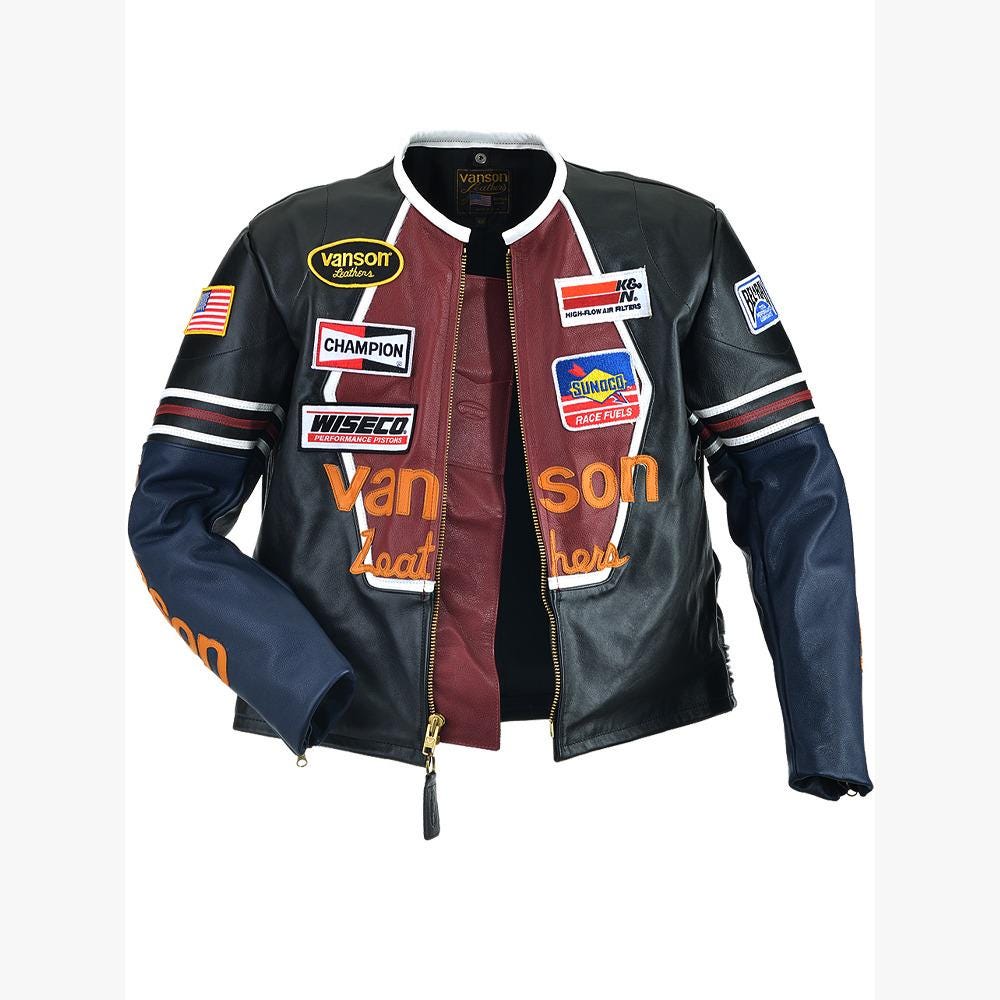 VANSON USA製 希少ビッグロゴ ビンテージ レザージャケット サイズ42