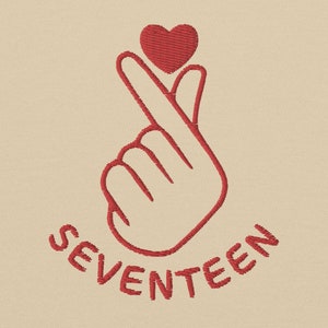 Felpa con cappuccio ricamata SEVENTEEN Felpa KPOP Merchandising band coreana Regalo K-POP per lei Abbigliamento per fan dei Seventeen Concerto tour pop coreano SVT Fandom