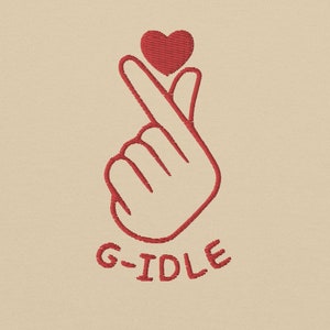 G-IDLE Embroidered Hoodie KPOP sweatshirt korean band merch K-POP gift for her g-idle fan clothing korean pop tour concert sweater gidle