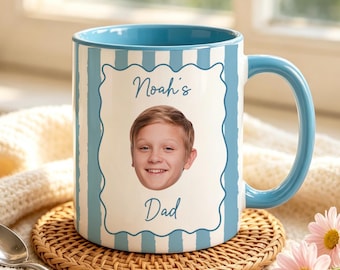 Benutzerdefinierte Papa Tasse mit Baby Gesicht Foto, personalisierte Papa Kaffeetasse, lustiges Papa Geschenk vom Baby, Vatertagsgeschenk, Geschenke von Kindern, Papa Becher