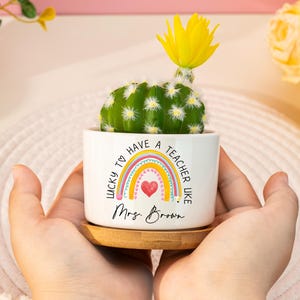 Personalized Teacher Plant Pot,Appreciation Teacher Plant Pot,Flower Pot For Teacher,Thank You Gift for Teacher,Custom Plant Pot Gifts